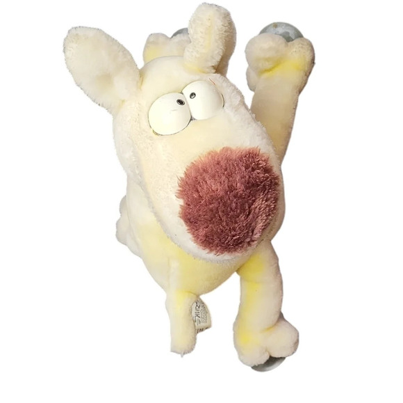 Mother Goose & Grimm PLUSH Toy Grimmy Dog 1989 Suction Cups Window Cling - Picture 5 of 6